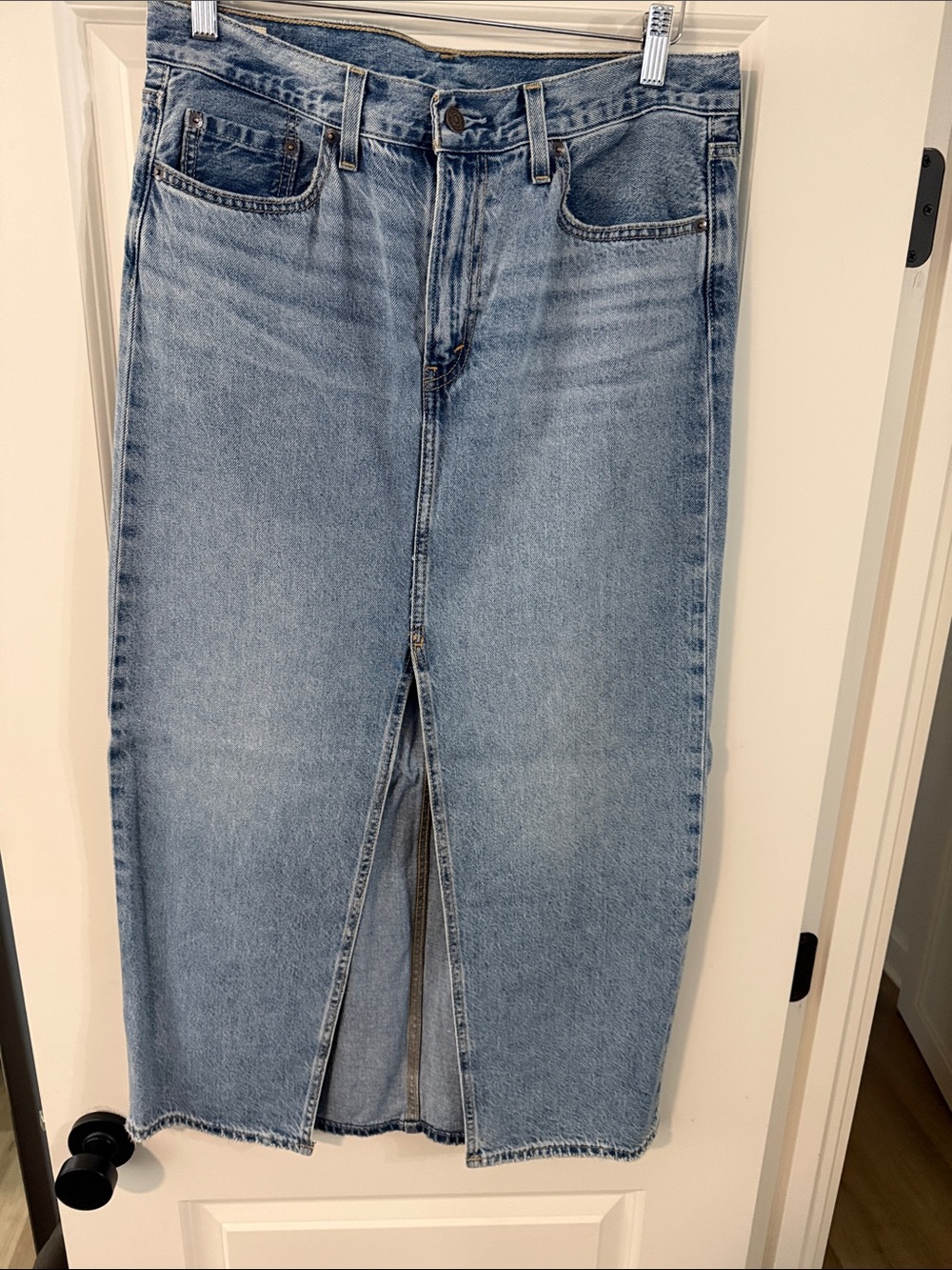 Levi's Light Blue Straight-Leg Denim Skirt-Jeans